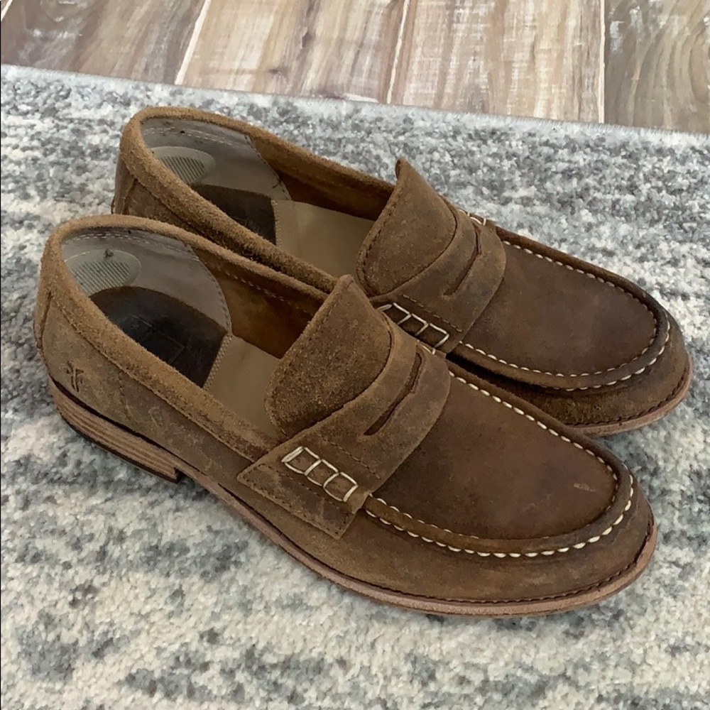 Frye Greg Leather Penny Loafer - Tan